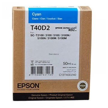 Kasetė Epson T40D2 CY 50ml....